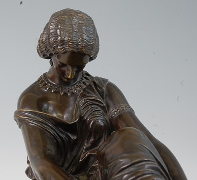 Lot 1266 - A late 19th century French bronze of the Muse...