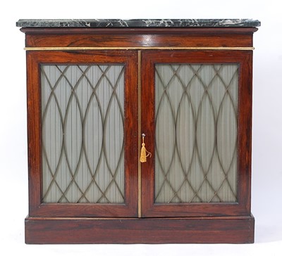 Lot 1462 - A Regency rosewood side cabinet, having...