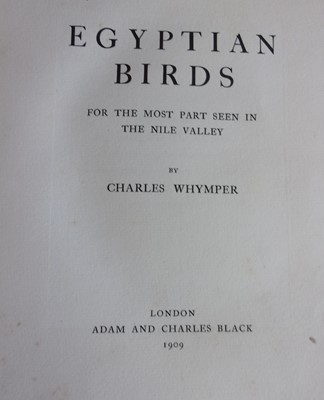 Lot 1005 - WHYMPER, Charles. Egyptian Birds. A&C Black,...