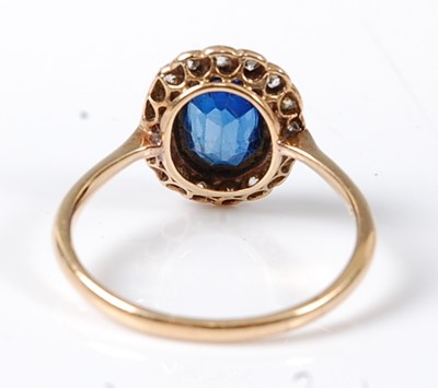 Lot 2565 - A late 19th century synthetic sapphire and...