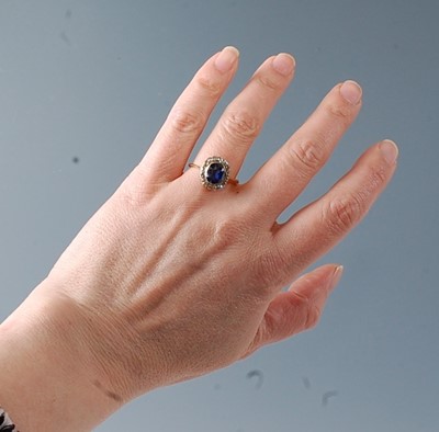 Lot 2565 - A late 19th century synthetic sapphire and...