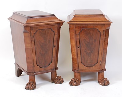 Lot 1467 - A pair of Regency mahogany pot cupboards, each...