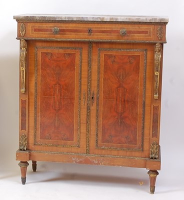 Lot 1434 - A circa 1900 French walnut and kingwood...