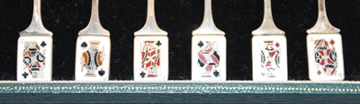 Lot 100 - A set of twelve 1960s silver and enamel...