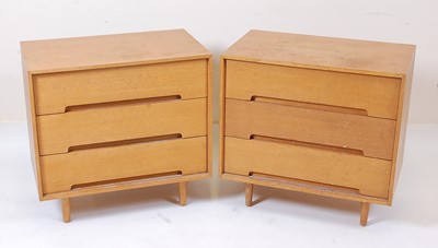 Lot 374 - A pair of 1960s Stag light oak chests, each of...