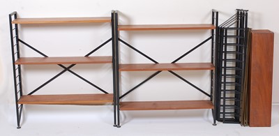 Lot 379 - A set of four 1960s Ladderax teak and black...