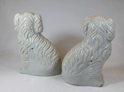 Lot 8 - A pair of Victorian Staffordshire flatback...