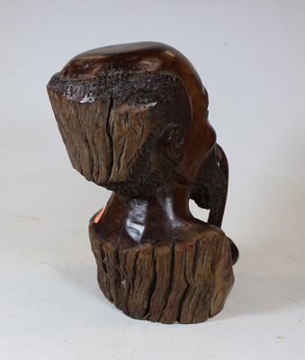 Lot 10 - A large carved hardwood head and shoulders...