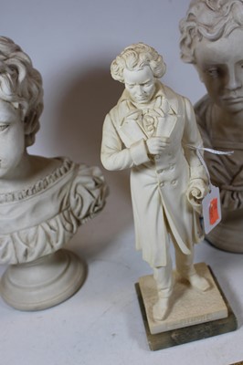 Lot 35 - A modern Italian resin figure of Beethoven, on...