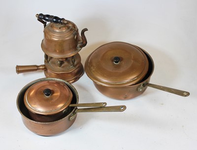 Lot 41 - A small collection of brassware, to include a...