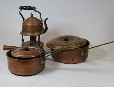 Lot 41 - A small collection of brassware, to include a...
