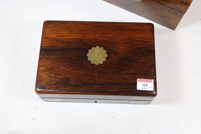 Lot 44 - A Victorian rosewood and brass bound unfitted...