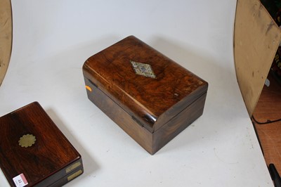 Lot 44 - A Victorian rosewood and brass bound unfitted...