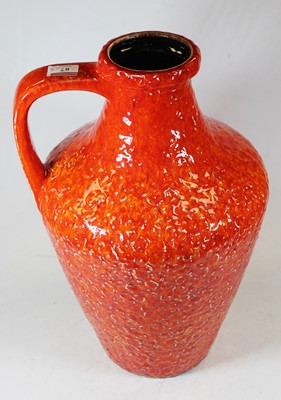 Lot 87 - A large West German orange glazed pottery jug,...