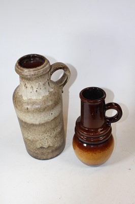 Lot 87 - A large West German orange glazed pottery jug,...