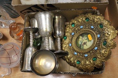 Lot 97 - Two boxes of miscellaneous items, to include...