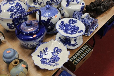 Lot 104 - A collection of miscellaneous modern blue and...