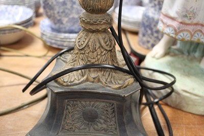 Lot 105 - A 20th century table lamp in the Egyptian...