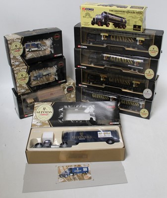 Lot 2279 - A large group of Corgi Guinness lorries, 9 in...