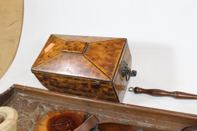 Lot 109 - A 19th century simulated rosewood tea caddy,...