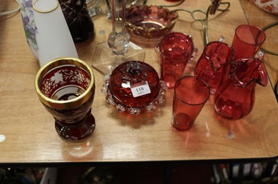 Lot 118 - A collection of Victorian and later glassware,...