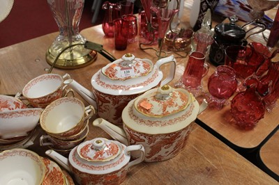 Lot 120 - A Royal Crown Derby part tea set, in the Red...