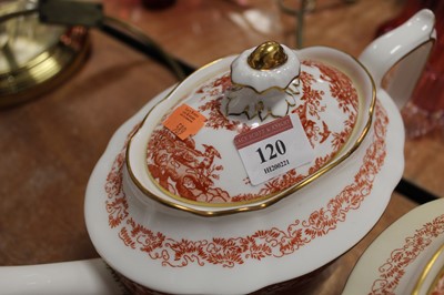 Lot 120 - A Royal Crown Derby part tea set, in the Red...