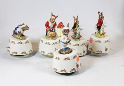 Lot 150 - A collection of five Royal Doulton Bunnykins...