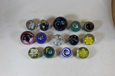 Lot 167 - A collection of modern glass paperweights