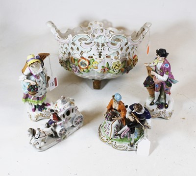 Lot 169 - A pair of 20th century continental porcelain...