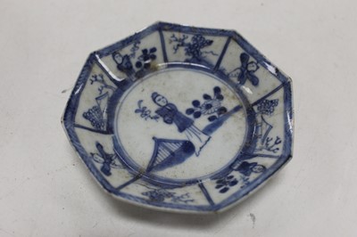 Lot 177 - An 18th century Chinese export tin glazed...