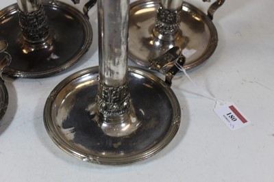 Lot 180 - A set of four late 19th century silver plated...