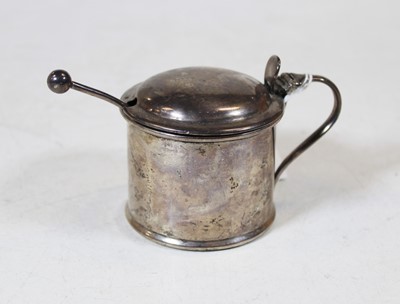 Lot 183 - A George V silver mustard of plain undecorated...
