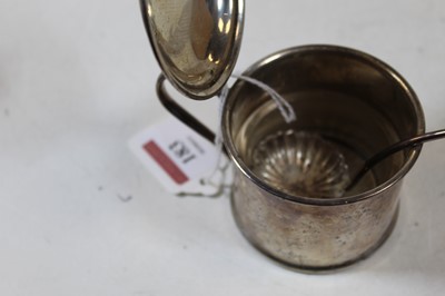 Lot 183 - A George V silver mustard of plain undecorated...