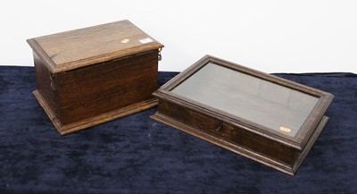 Lot 207 - A 1920s oak box, of rectangular form, the...
