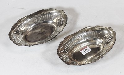 Lot 188 - A pair of George VI silver sweetmeat dishes,...