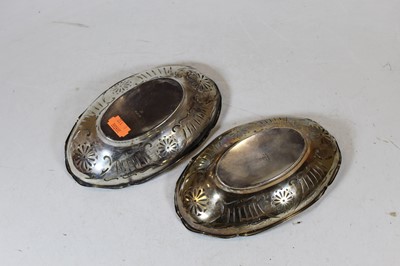 Lot 188 - A pair of George VI silver sweetmeat dishes,...