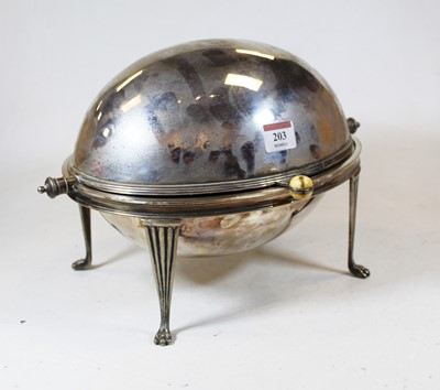 Lot 203 - An early 20th century silver plated breakfast...