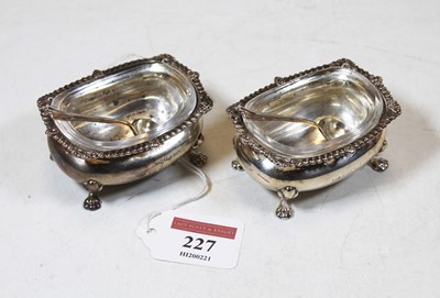 Lot 227 - A pair of George V silver open salts, each of...