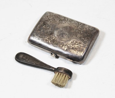 Lot 240 - An early 20th century silver pocket cigarette...