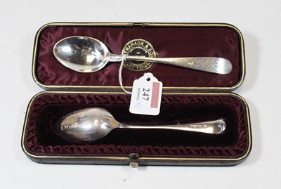 Lot 247 - A Victorian silver christening spoon, with...