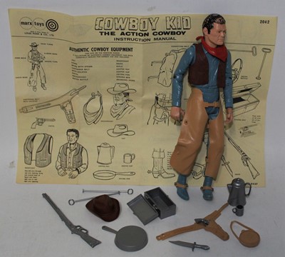 Lot 2511 - Louis Marx loose Cowboy Kid large figure...