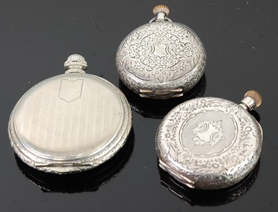 Lot 296 - A continental silver cased lady's open faced...
