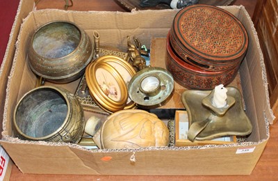 Lot 348 - A box of miscellaneous items, to include...