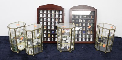 Lot 355 - A collection of assorted china thimbles,...