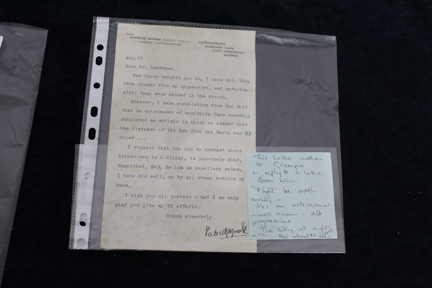Lot 373 - A typed letter on headed notepaper to a Mr...