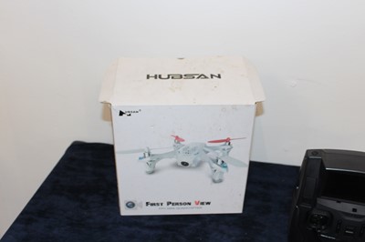Lot 384 - A Hubsan FPV mini quadcopter with remote, boxed