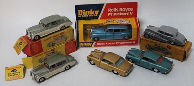 Lot 1413 - Dinky group of 6 Rolls Royce models as follows:...