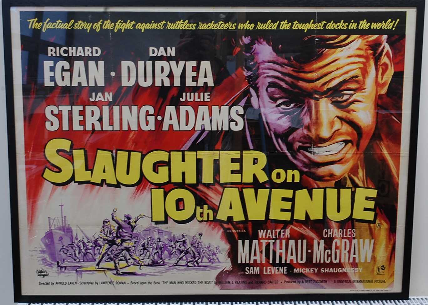 Lot 520 - Slaughter On 10th Avenue, 1957 UK quad poster,...