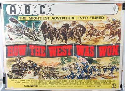 Lot 521 - How The West Was Won, 1962 UK quad film poster,...